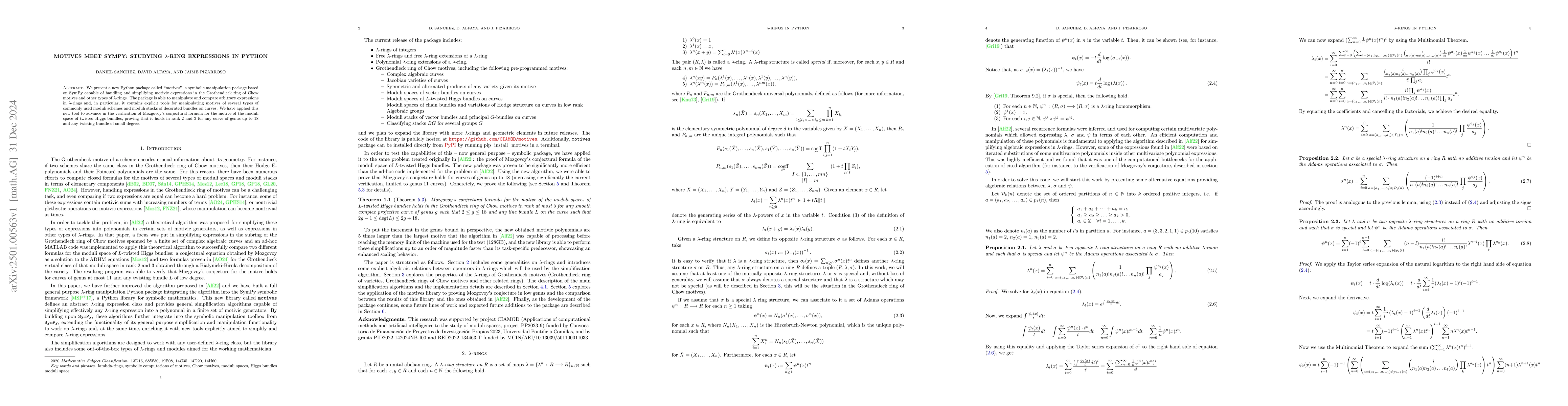 Thumbnail for Motives meet SymPy: studying $Îť$-ring expressions in Python