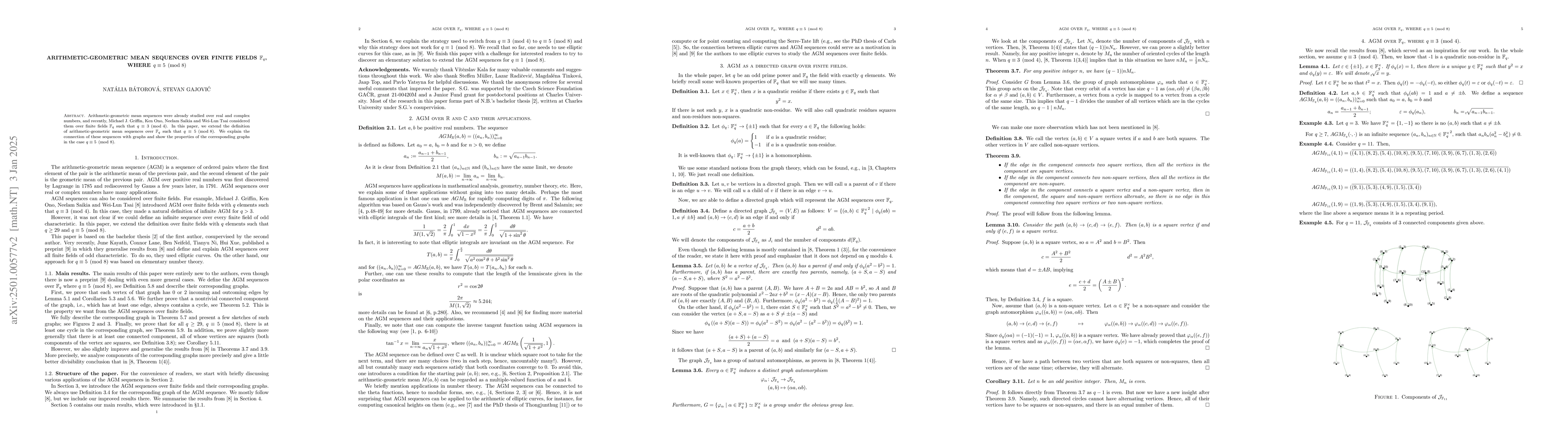 Thumbnail for Arithmetic-geometric mean sequences over finite fields $\mathbb{F}_q$,
  where $q\equiv5\pmod{8}$