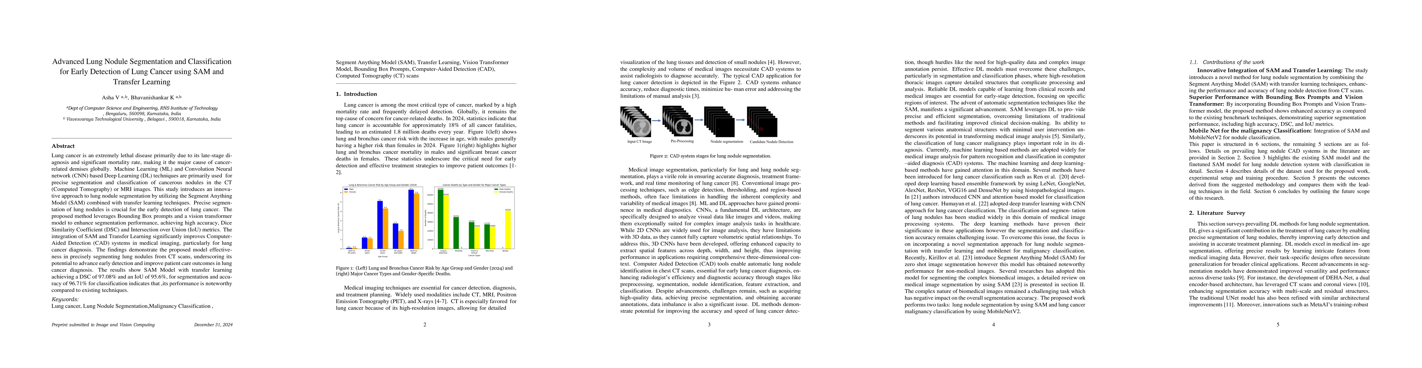 Thumbnail for Advanced Lung Nodule Segmentation and Classification for Early Detection
  of Lung Cancer using SAM and Transfer Learning