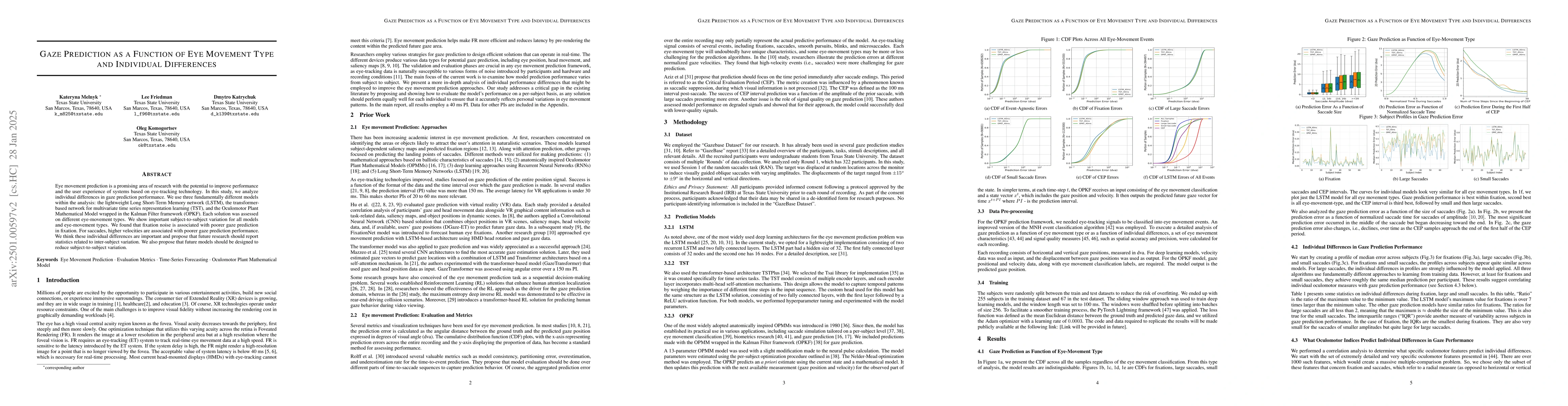 Thumbnail for Per Subject Complexity in Eye Movement Prediction