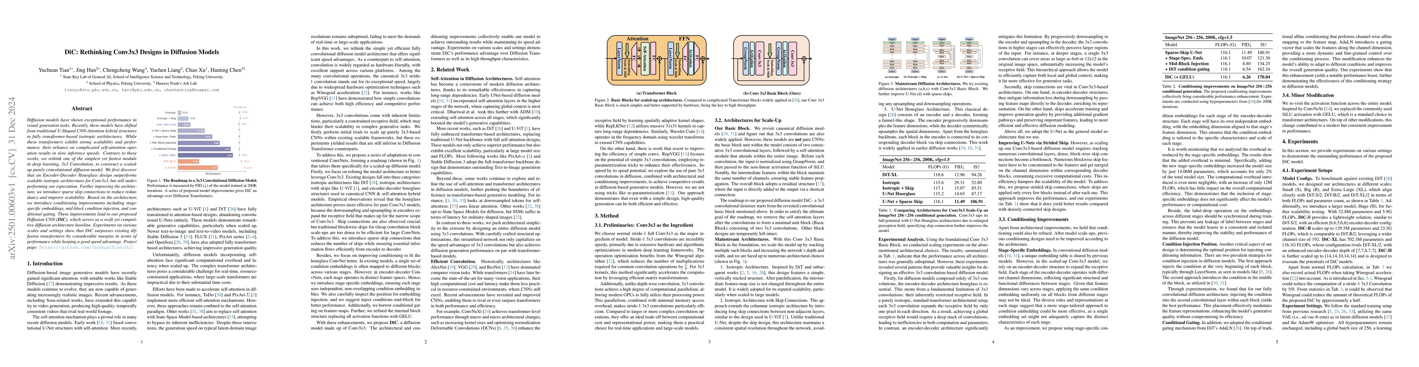 Thumbnail for DiC: Rethinking Conv3x3 Designs in Diffusion Models