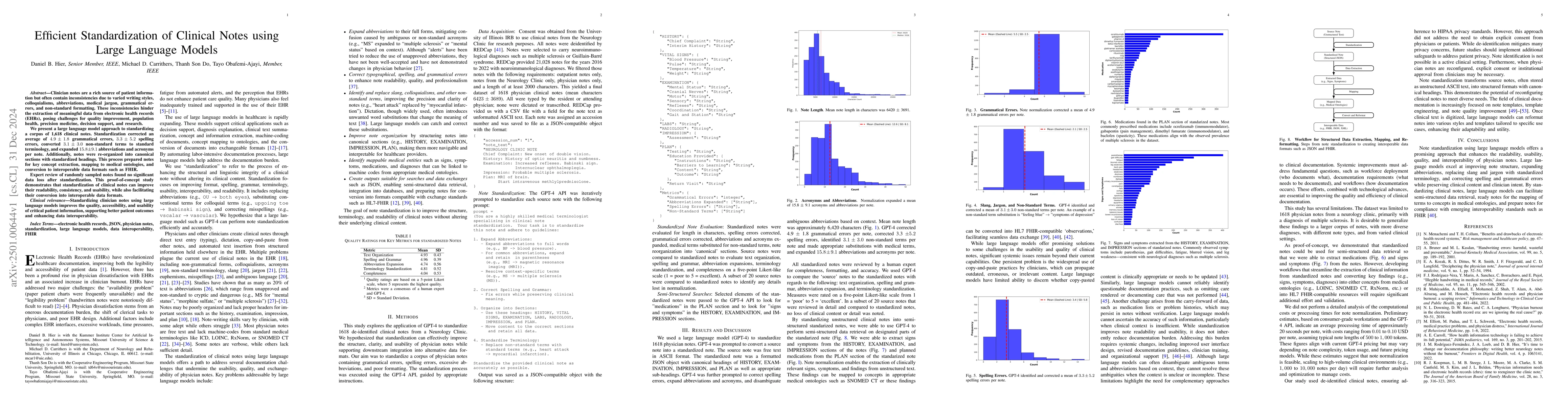 Thumbnail for Efficient Standardization of Clinical Notes using Large Language Models