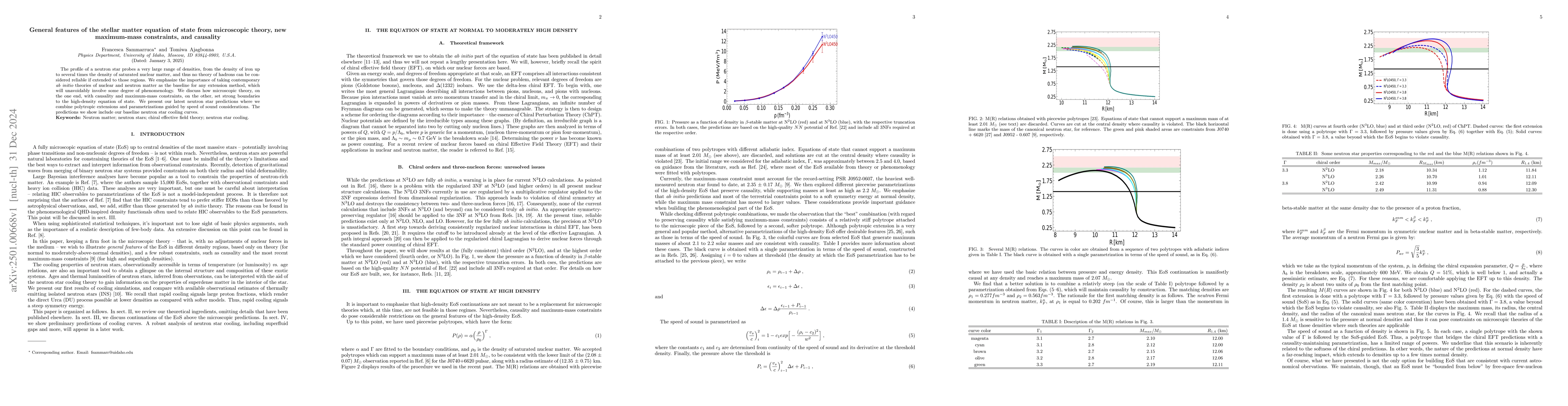 Thumbnail for General features of the stellar matter equation of state from
  microscopic theory, new maximum-mass constraints, and causality