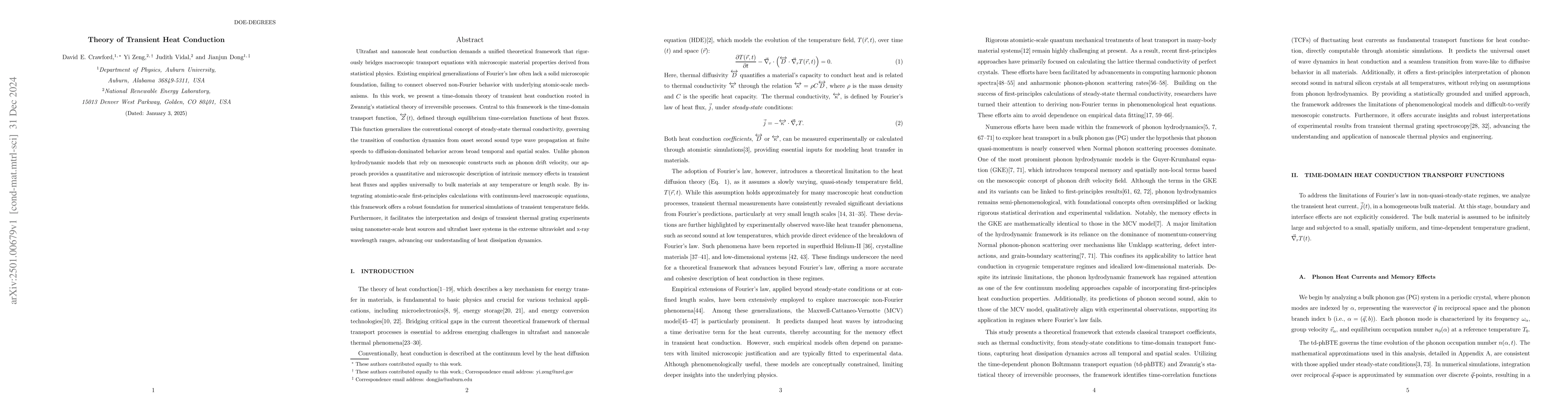 Thumbnail for Theory of Transient Heat Conduction