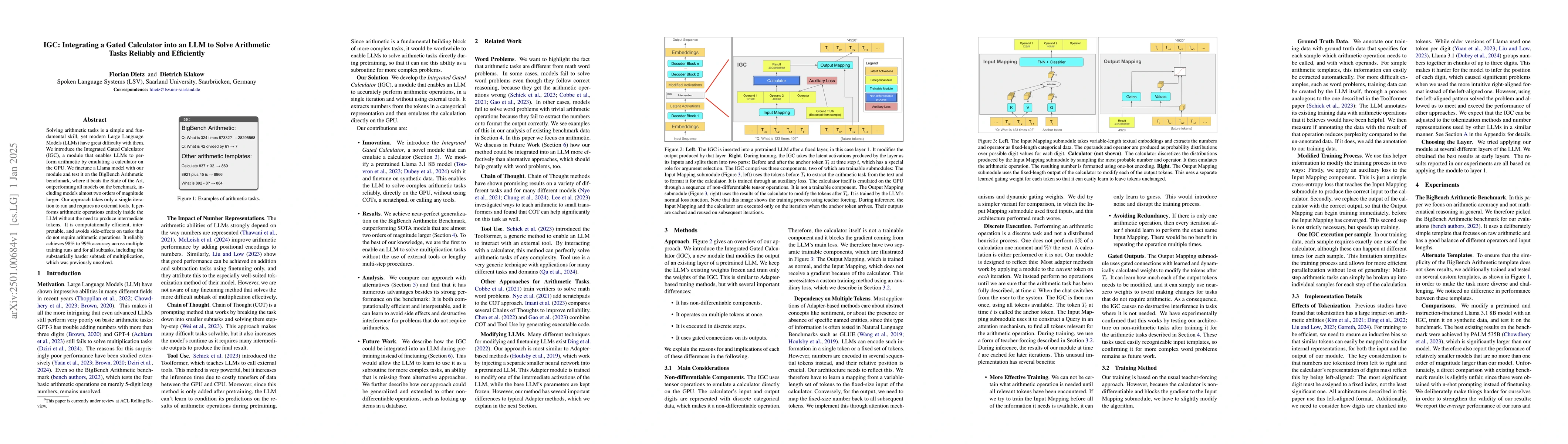 Thumbnail for IGC: Integrating a Gated Calculator into an LLM to Solve Arithmetic
  Tasks Reliably and Efficiently