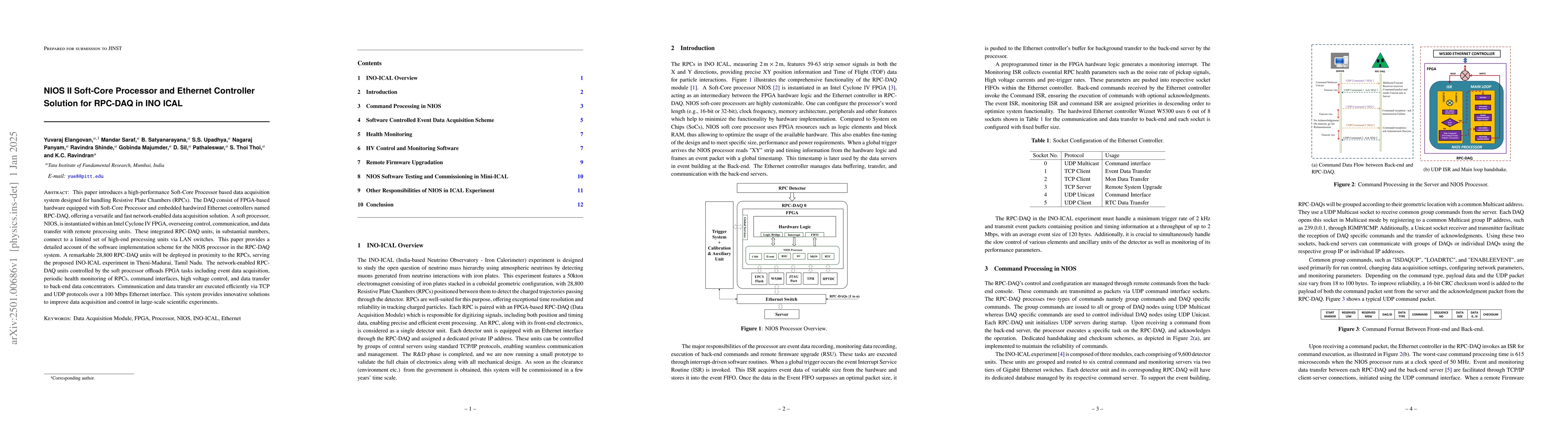 Thumbnail for NIOS II Soft-Core Processor and Ethernet Controller Solution for RPC-DAQ
  in INO ICAL
