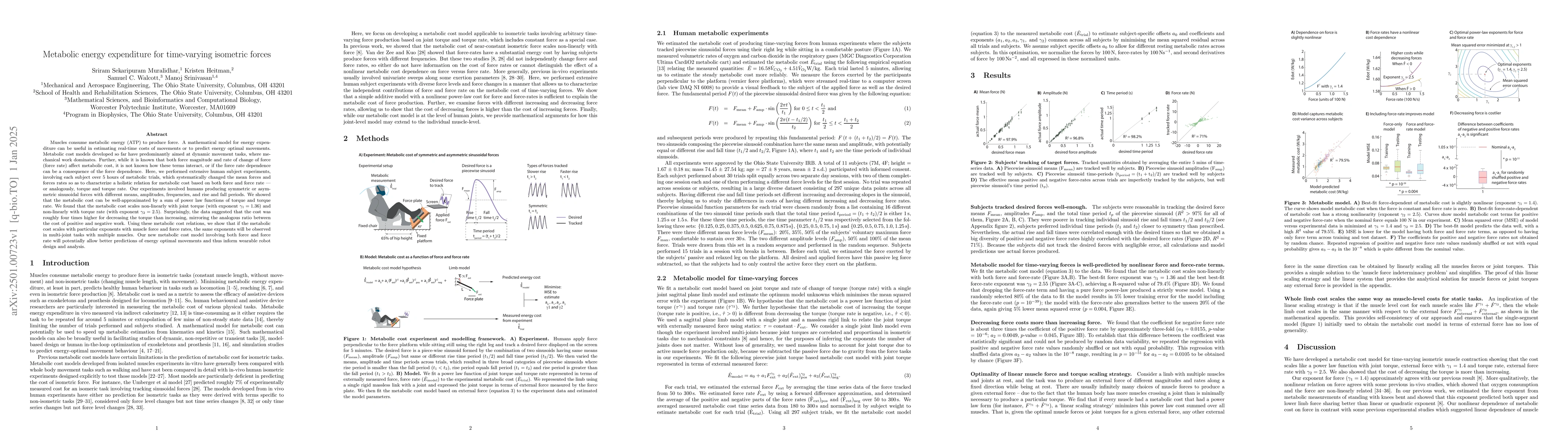 Thumbnail for Metabolic energy expenditure for time-varying isometric forces