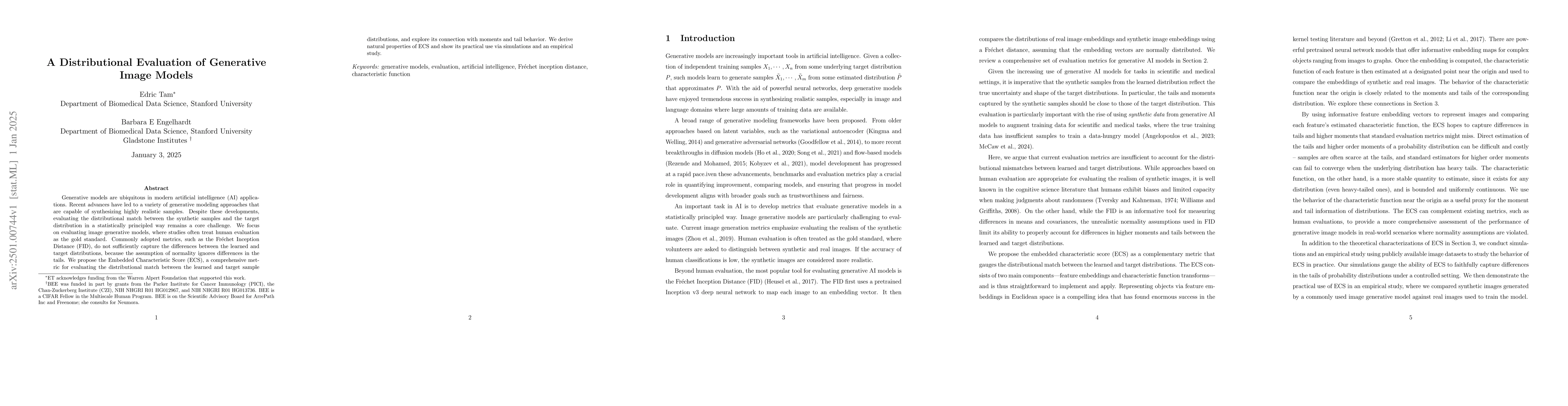 Thumbnail for A Distributional Evaluation of Generative Image Models