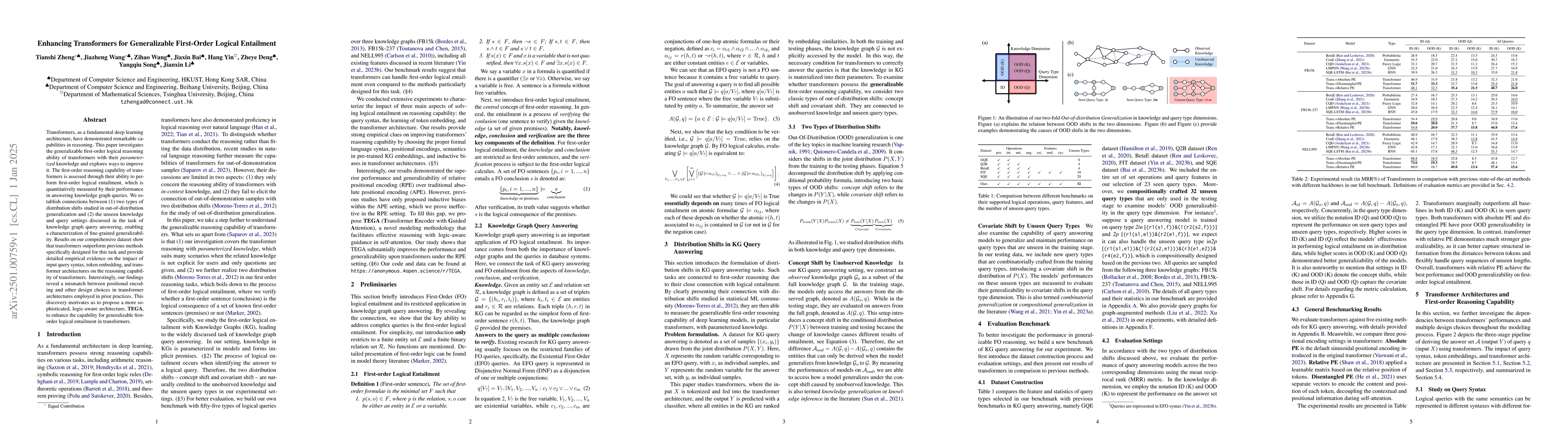 Thumbnail for Enhancing Transformers for Generalizable First-Order Logical Entailment
