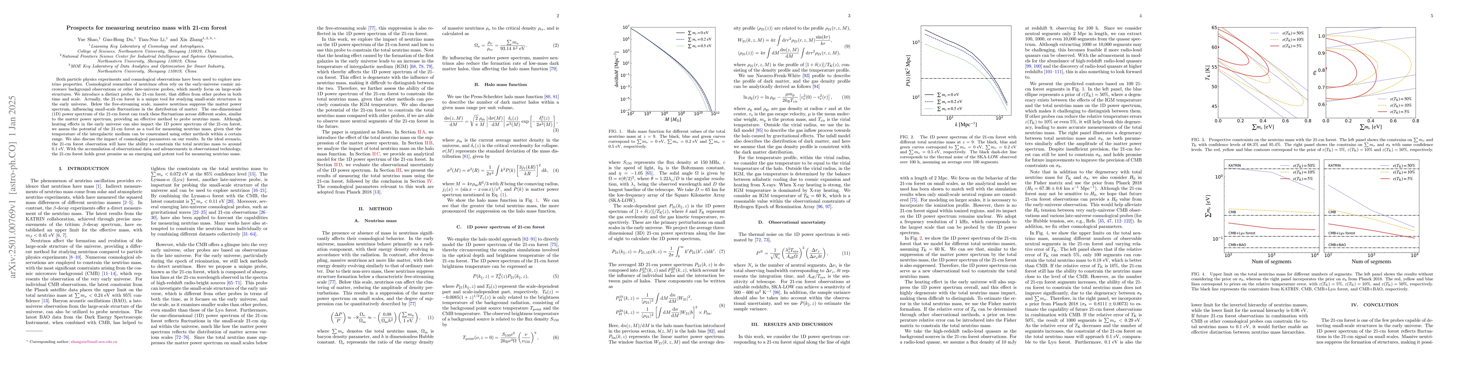 Thumbnail for Prospects for measuring neutrino mass with 21-cm forest