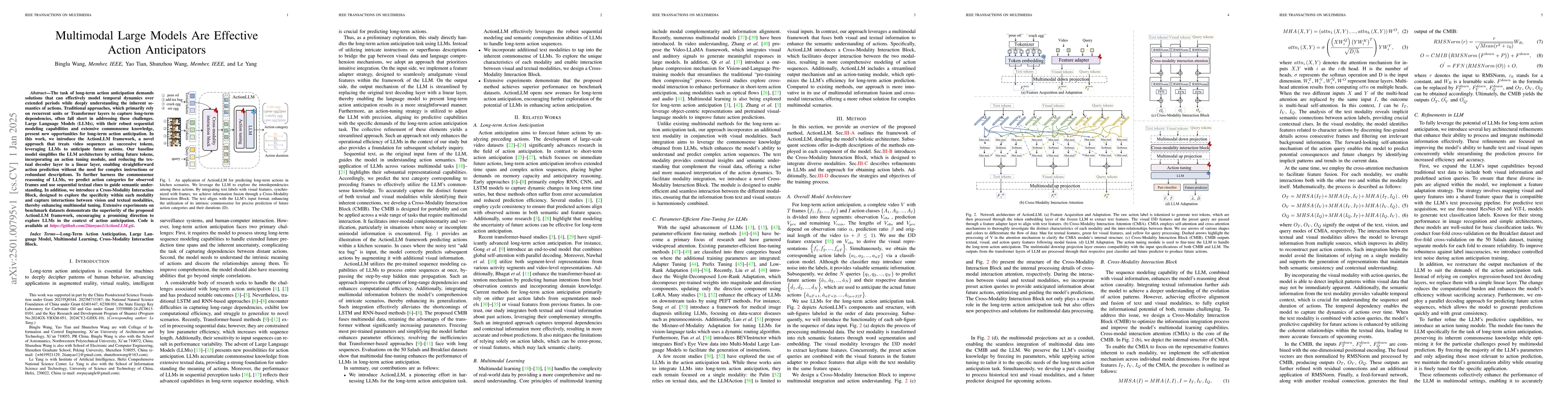 Thumbnail for Multimodal Large Models Are Effective Action Anticipators