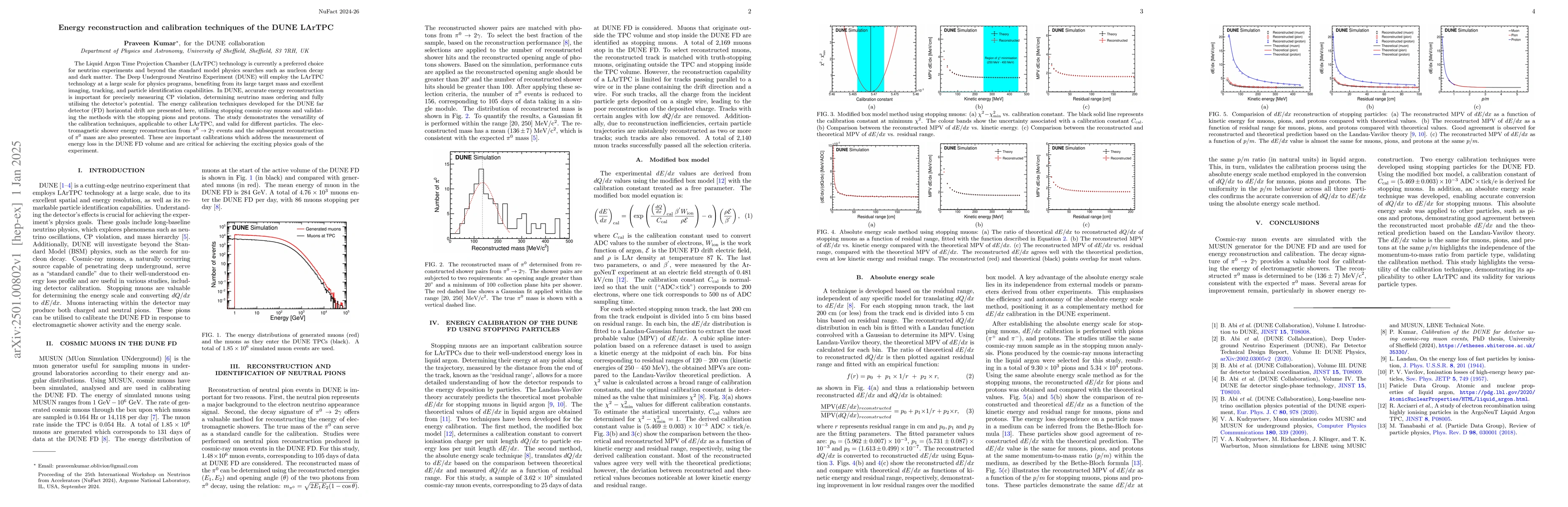 Thumbnail for Energy reconstruction and calibration techniques of the DUNE LArTPC