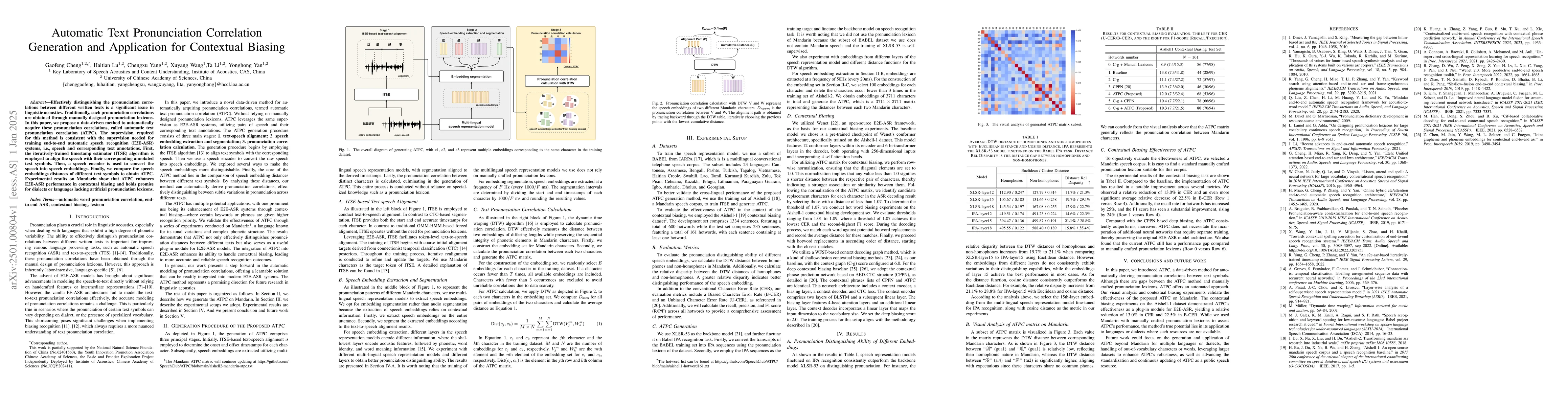 Thumbnail for Automatic Text Pronunciation Correlation Generation and Application for
  Contextual Biasing