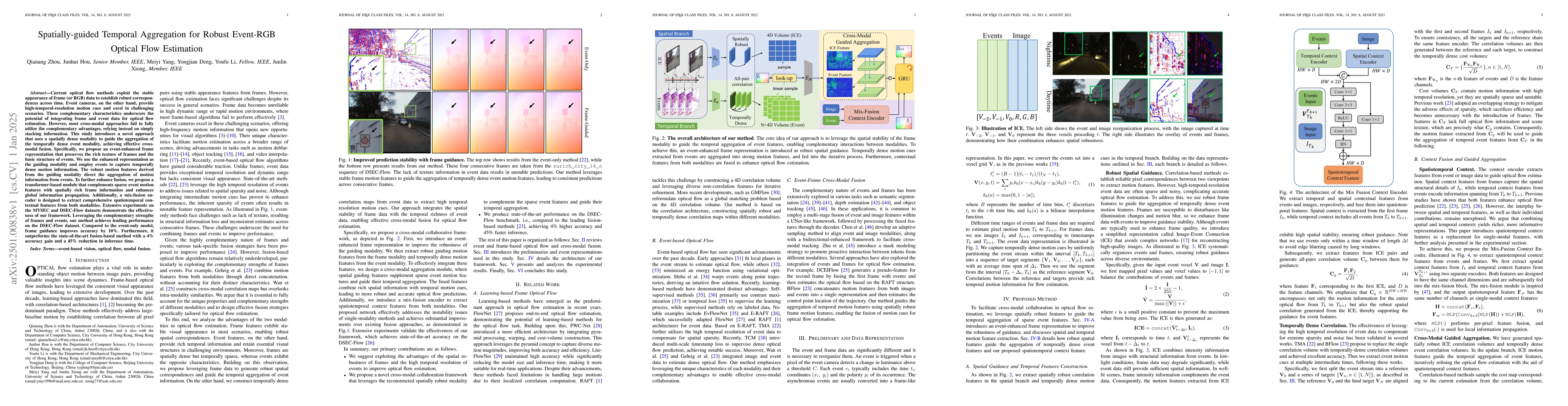 Thumbnail for Spatially-guided Temporal Aggregation for Robust Event-RGB Optical Flow
  Estimation