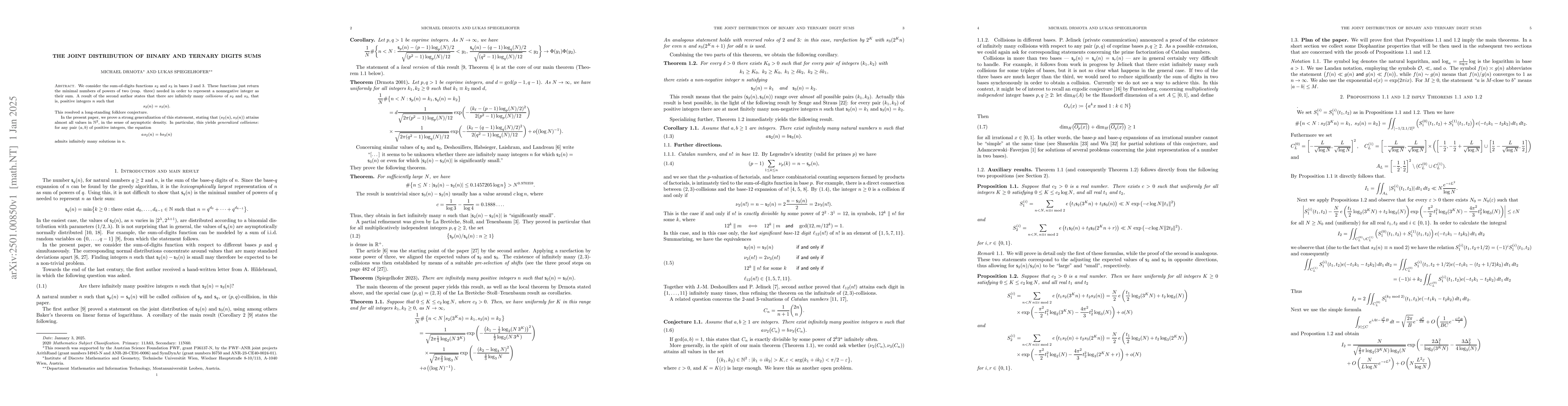 Thumbnail for The joint distribution of binary and ternary digits sums