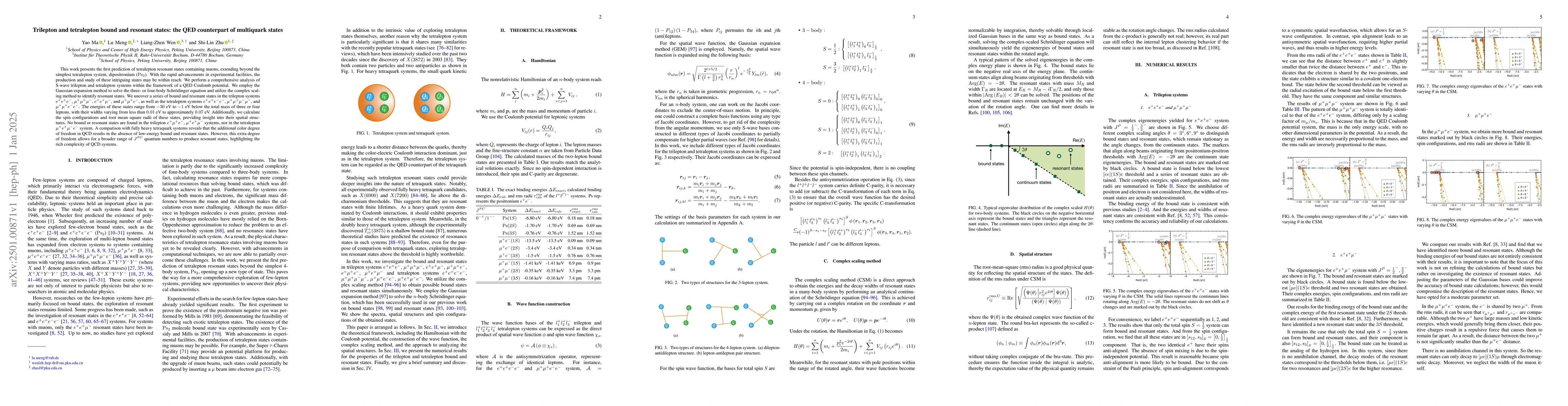 Thumbnail for Trilepton and tetralepton bound and resonant states: the QED counterpart
  of multiquark states