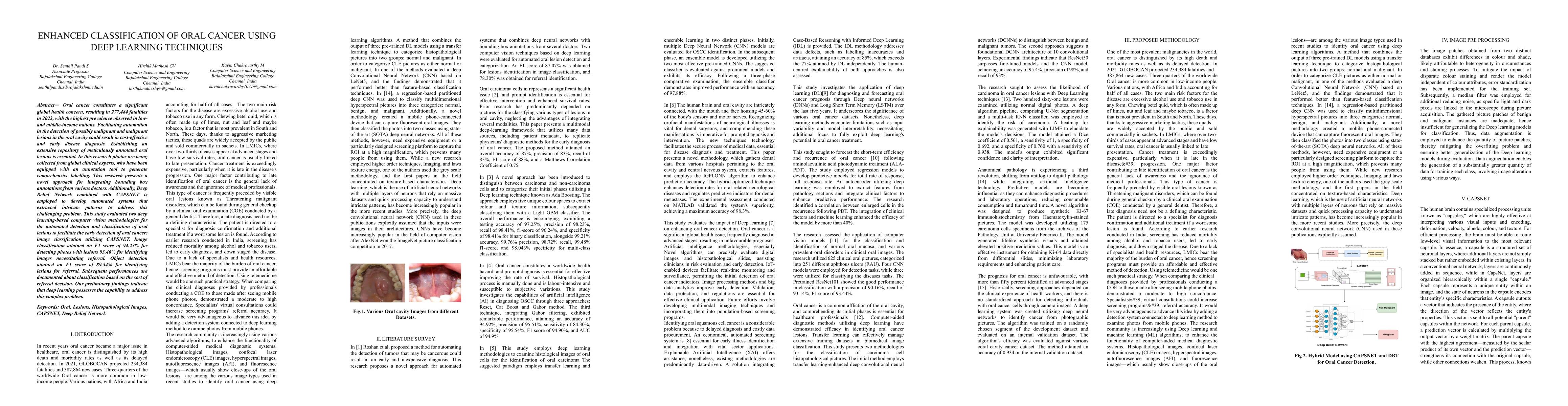 Thumbnail for A Novel Approach using CapsNet and Deep Belief Network for Detection and
  Identification of Oral Leukopenia