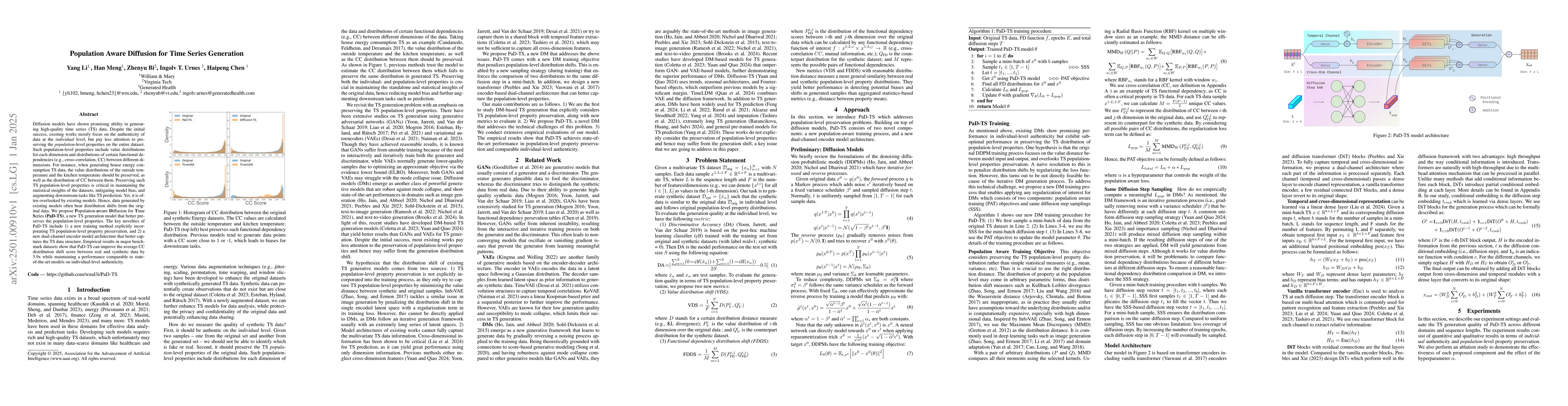 Thumbnail for Population Aware Diffusion for Time Series Generation