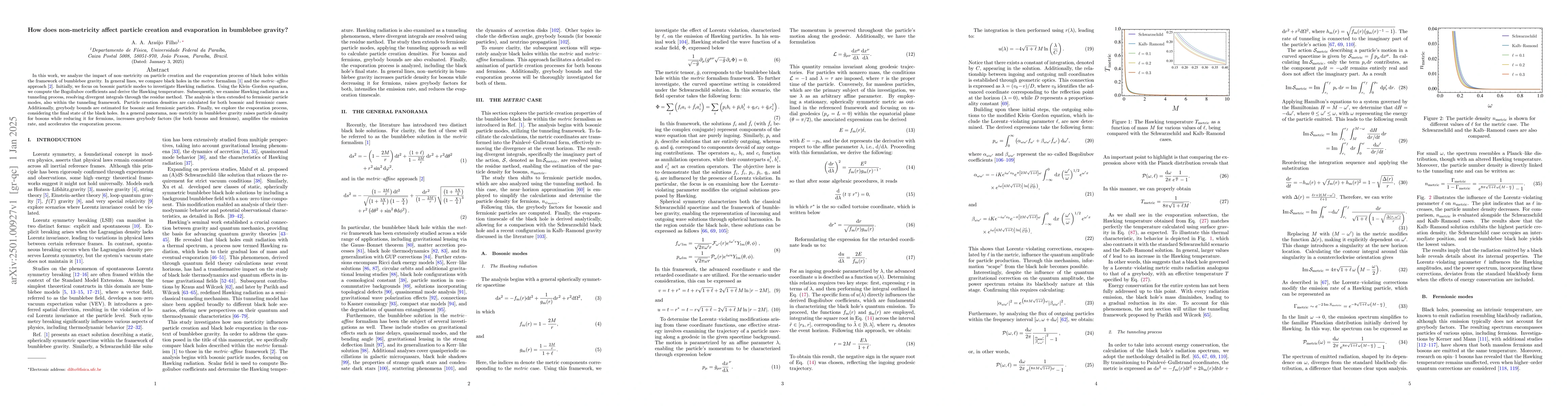 Thumbnail for How does non-metricity affect particle creation and evaporation in
  bumblebee gravity?