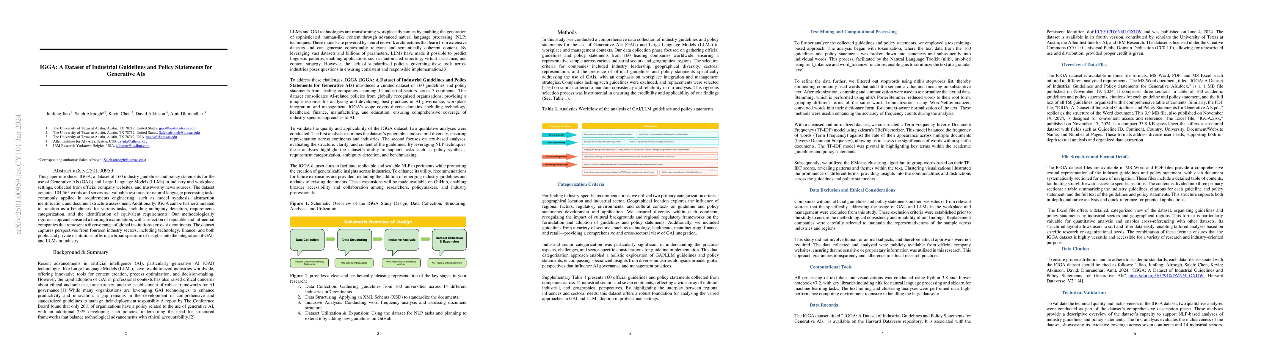 Thumbnail for IGGA: A Dataset of Industrial Guidelines and Policy Statements for
  Generative AIs