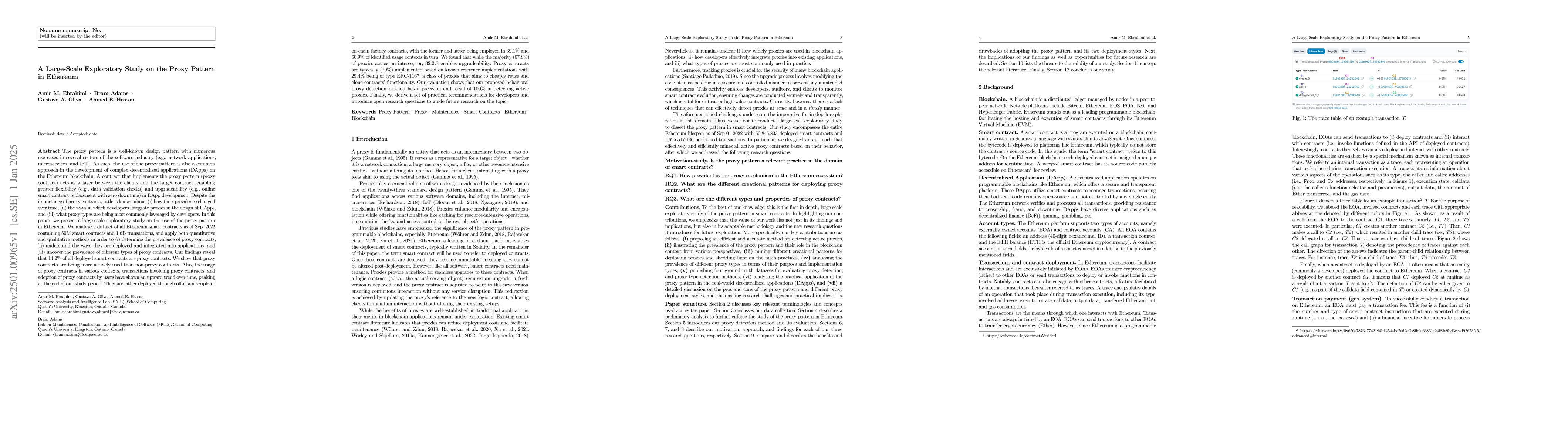 Thumbnail for A Large-Scale Exploratory Study on the Proxy Pattern in Ethereum