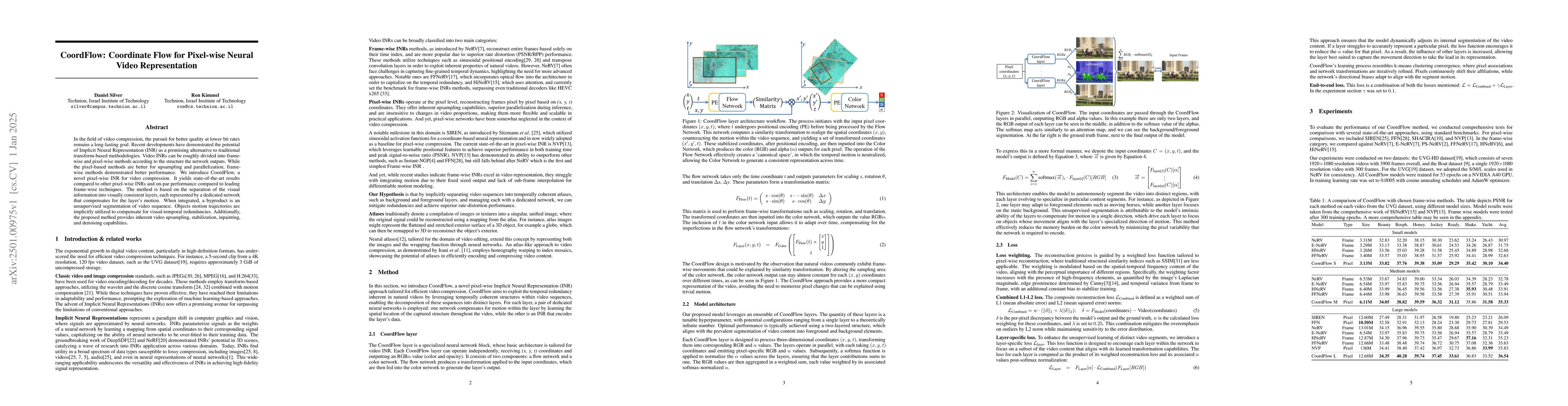 Thumbnail for CoordFlow: Coordinate Flow for Pixel-wise Neural Video Representation
