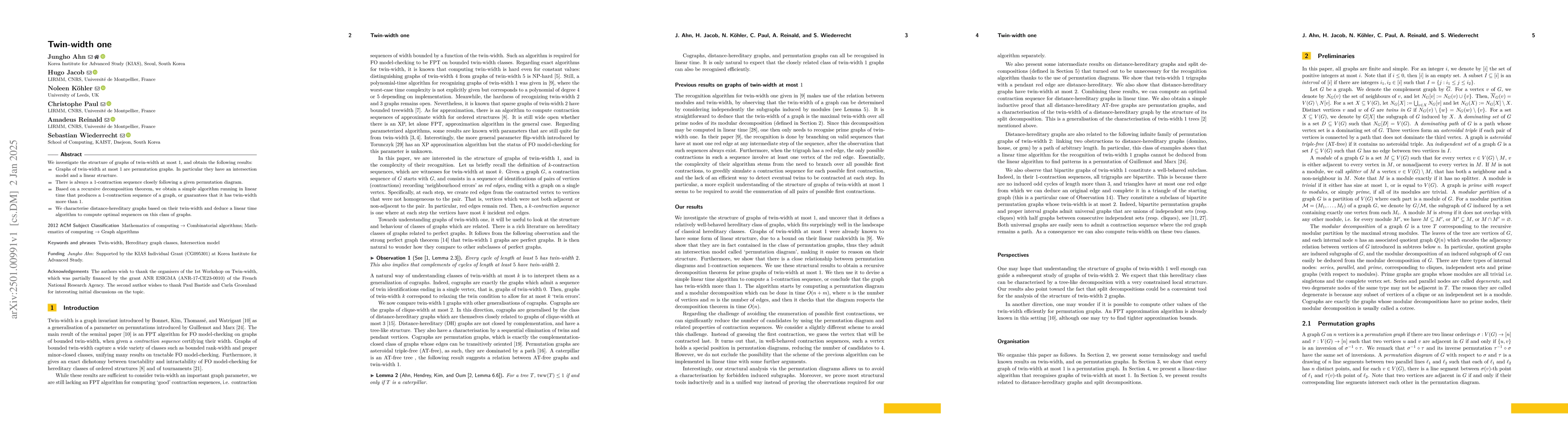 Thumbnail for Twin-width one