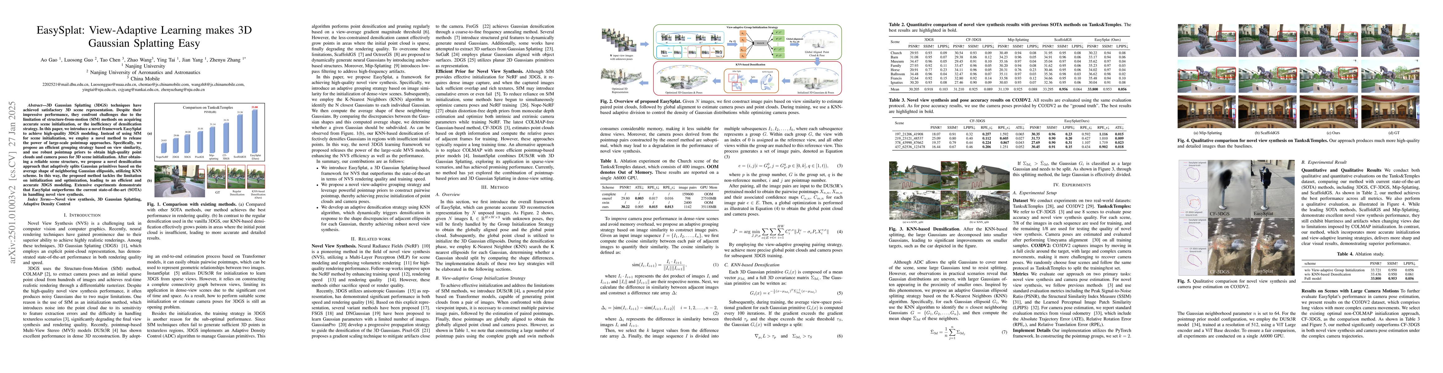 Thumbnail for EasySplat: View-Adaptive Learning makes 3D Gaussian Splatting Easy