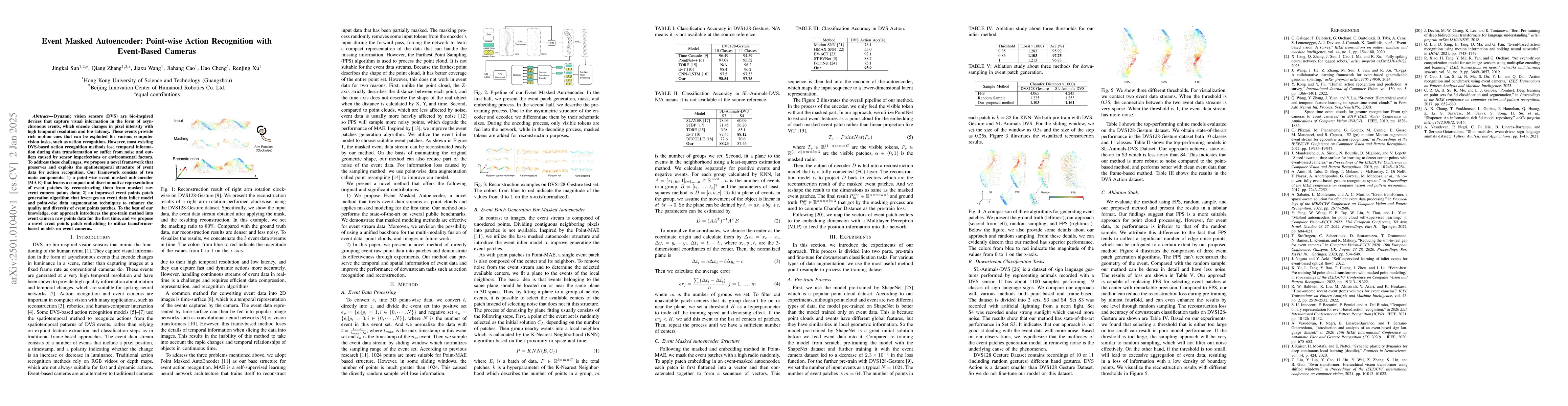 Thumbnail for Event Masked Autoencoder: Point-wise Action Recognition with Event-Based
  Cameras