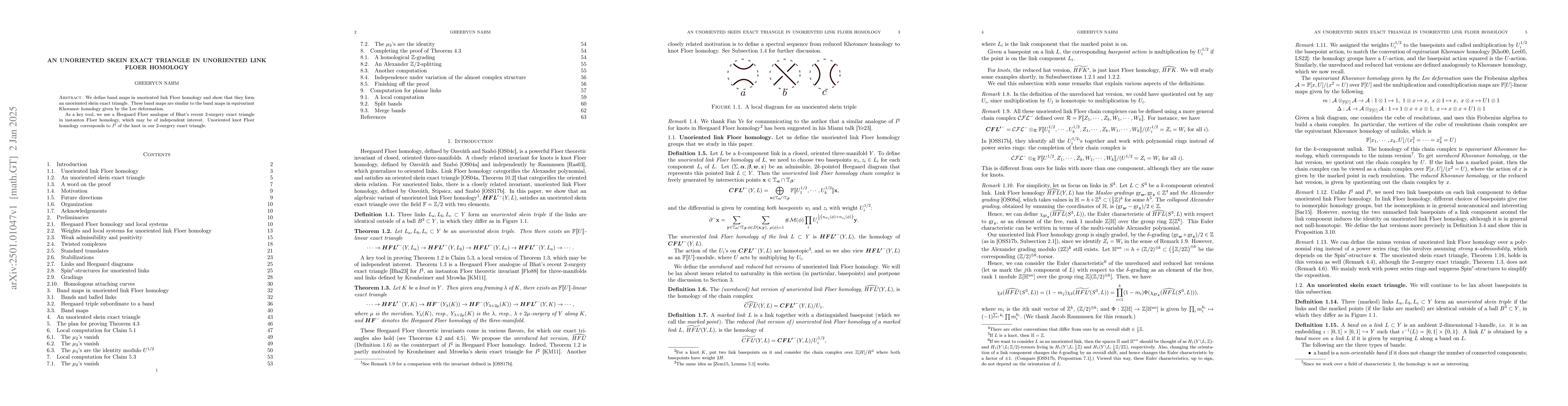 Thumbnail for An unoriented skein exact triangle in unoriented link Floer homology
