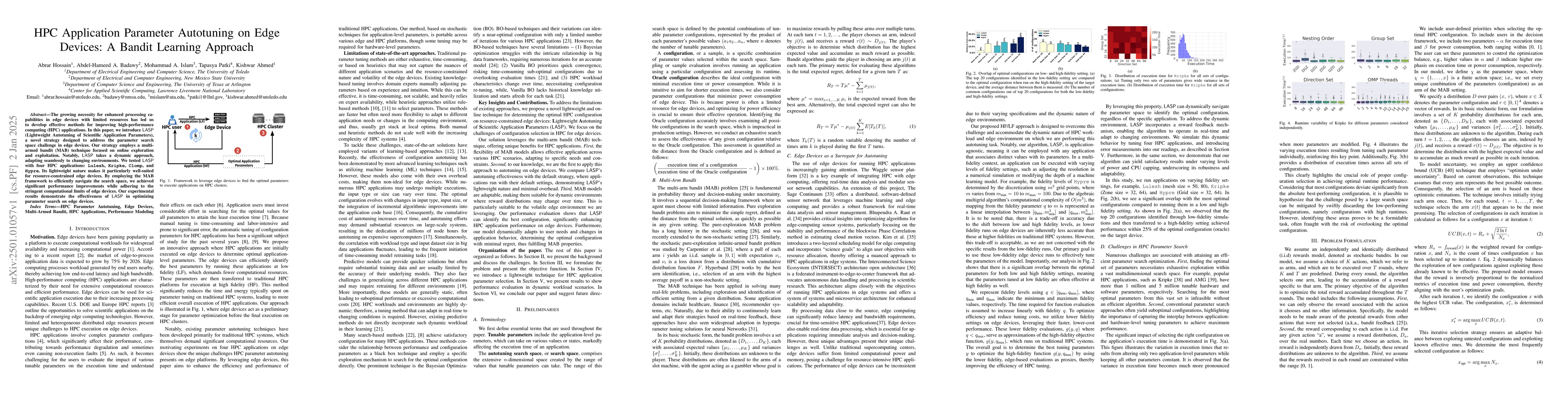 Thumbnail for HPC Application Parameter Autotuning on Edge Devices: A Bandit Learning
  Approach