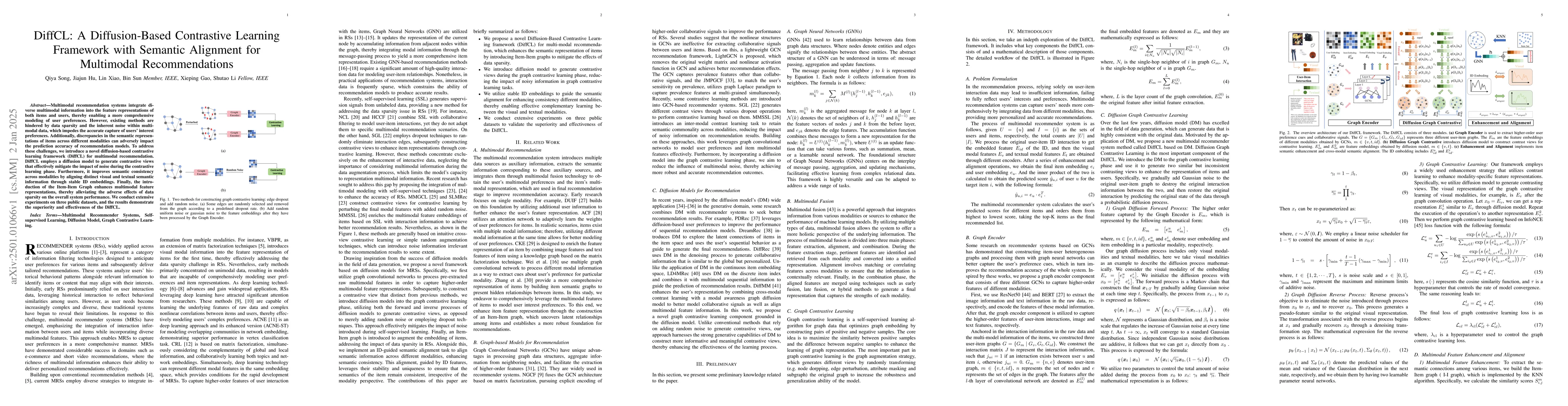 Thumbnail for DiffCL: A Diffusion-Based Contrastive Learning Framework with Semantic
  Alignment for Multimodal Recommendations