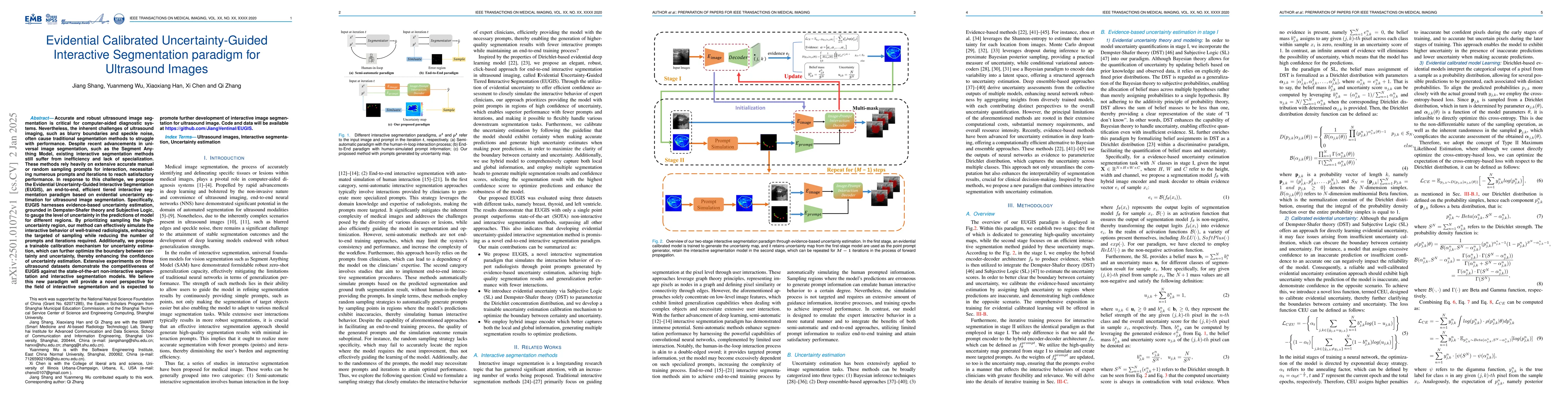 Thumbnail for Evidential Calibrated Uncertainty-Guided Interactive Segmentation
  paradigm for Ultrasound Images