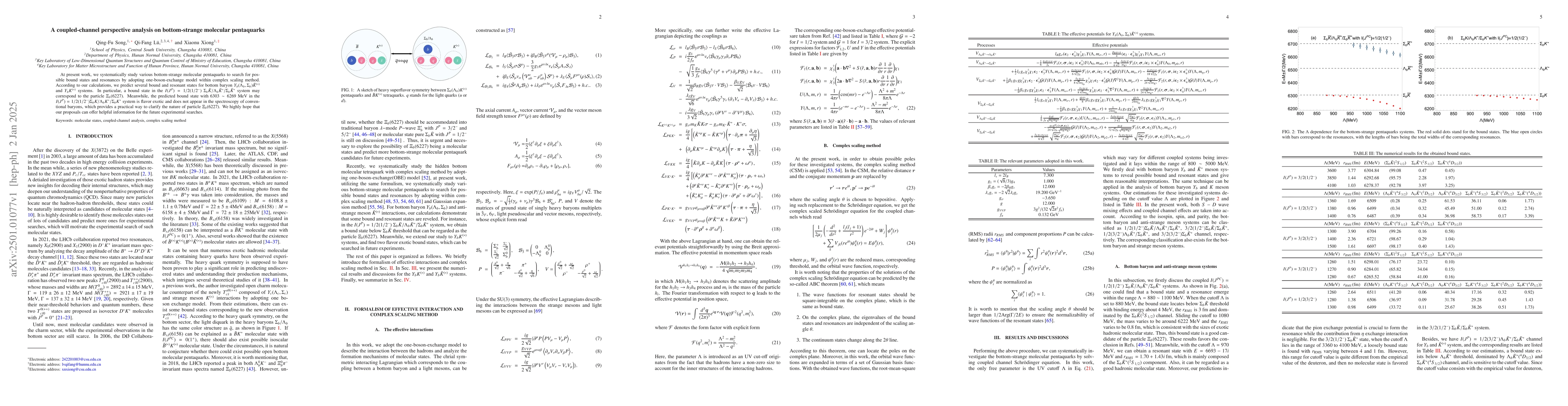 Thumbnail for A coupled-channel perspective analysis on bottom-strange molecular
  pentaquarks