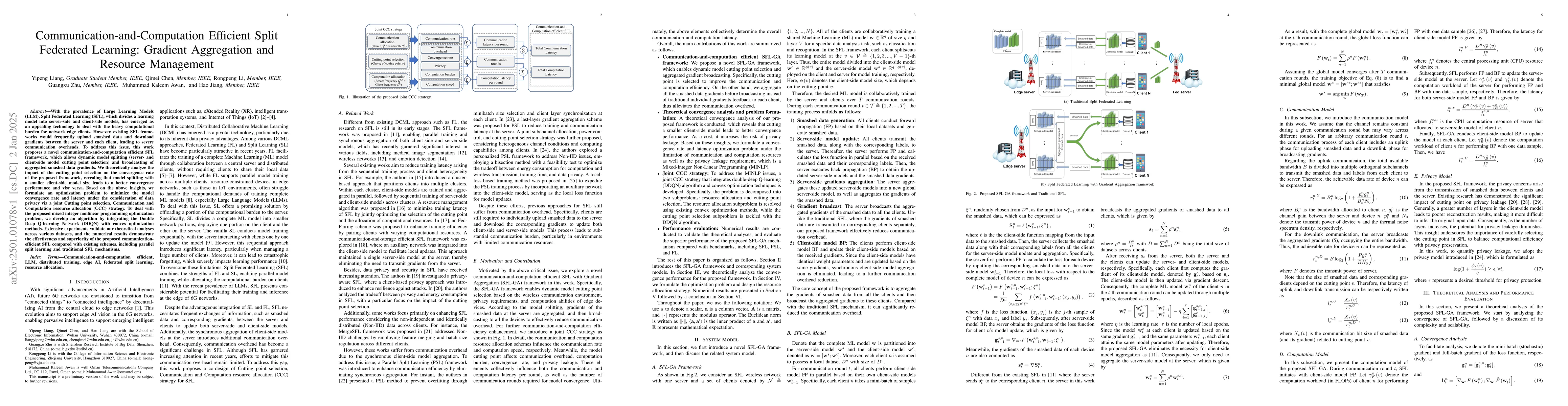 Thumbnail for Communication-and-Computation Efficient Split Federated Learning:
  Gradient Aggregation and Resource Management