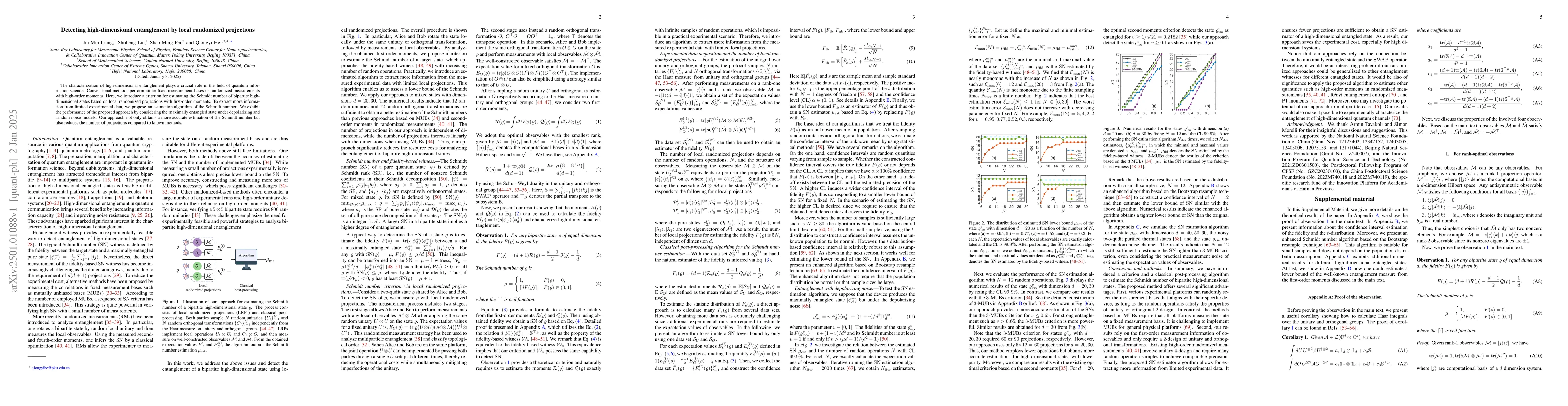 Thumbnail for Detecting high-dimensional entanglement by local randomized projections