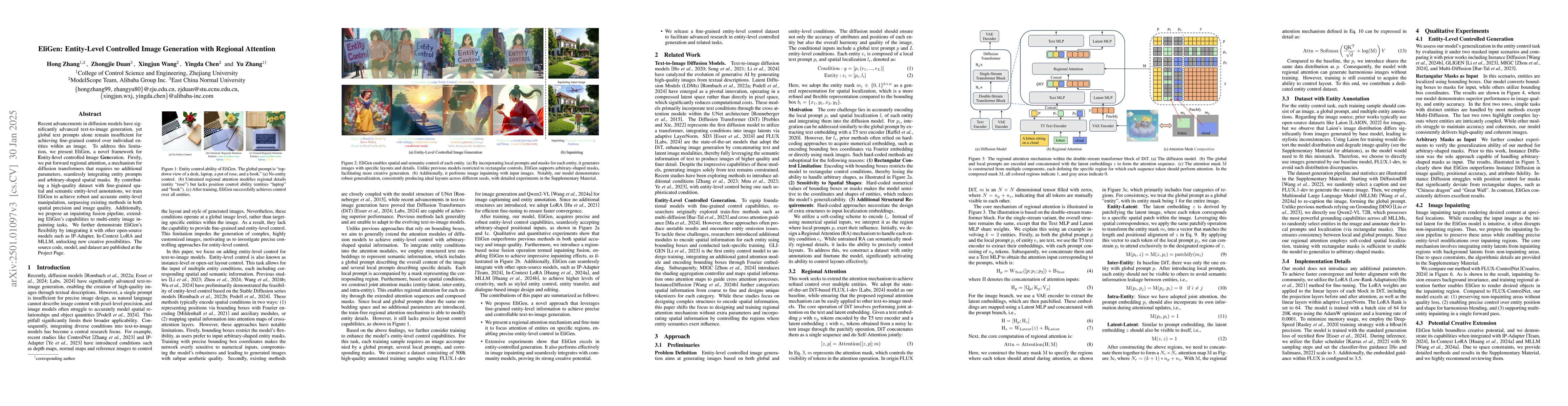 Thumbnail for EliGen: Entity-Level Controlled Image Generation with Regional Attention