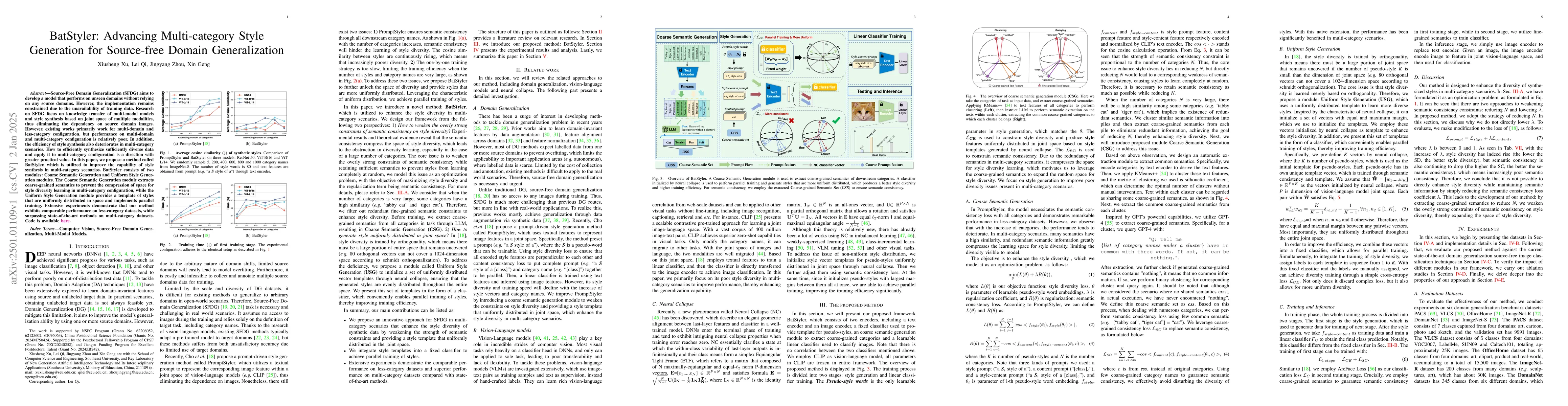 Thumbnail for BatStyler: Advancing Multi-category Style Generation for Source-free
  Domain Generalization