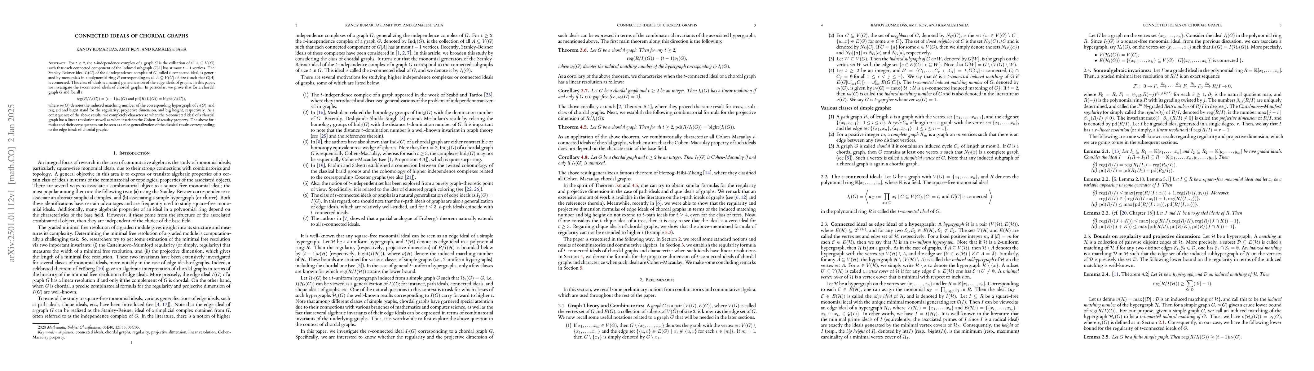 Thumbnail for Connected ideals of chordal graphs