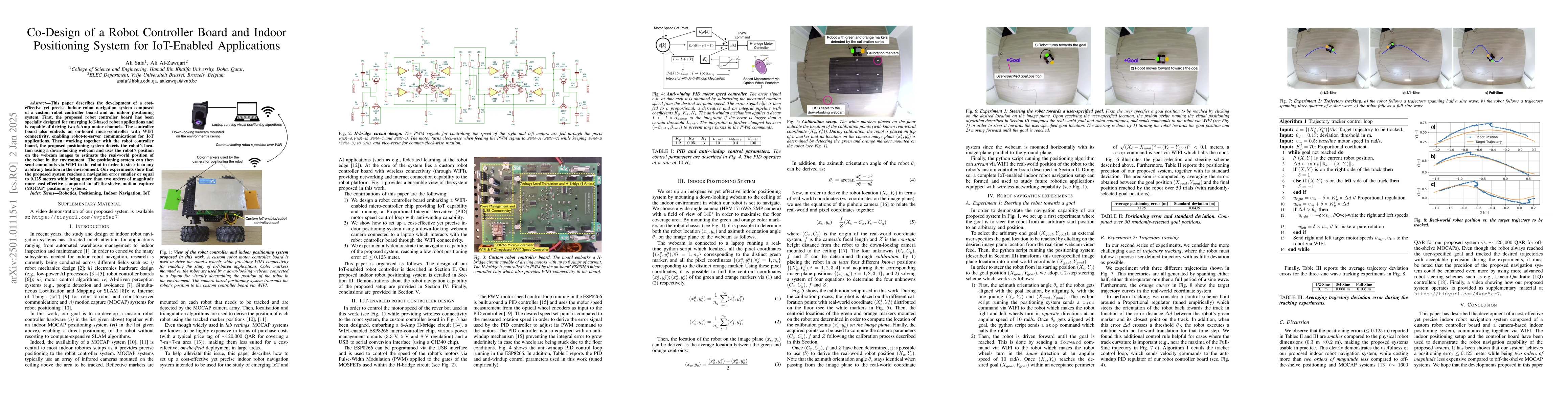 Thumbnail for Co-Design of a Robot Controller Board and Indoor Positioning System for
  IoT-Enabled Applications