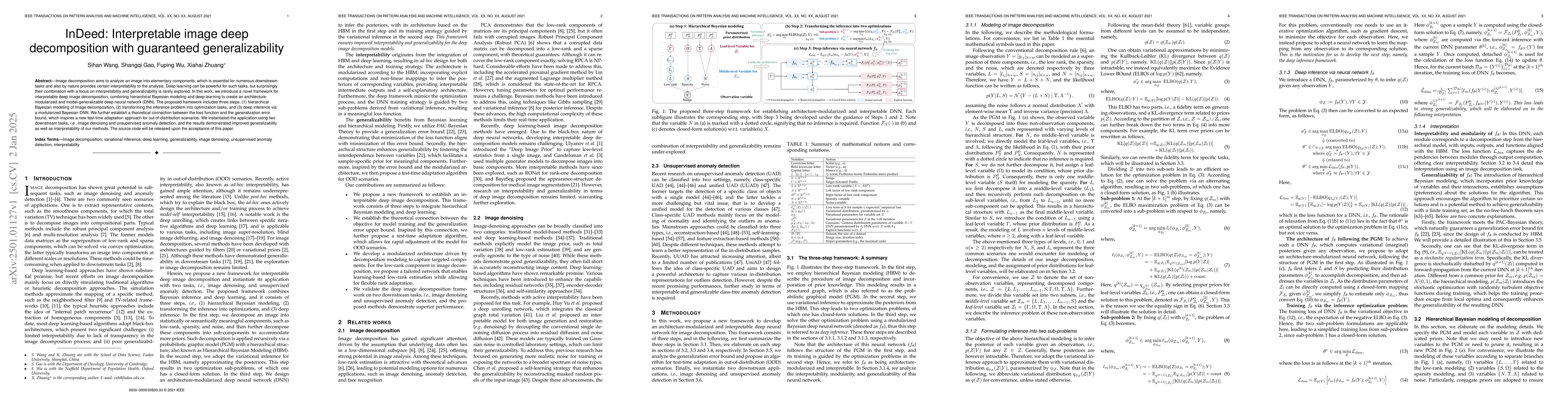 Thumbnail for InDeed: Interpretable image deep decomposition with guaranteed
  generalizability