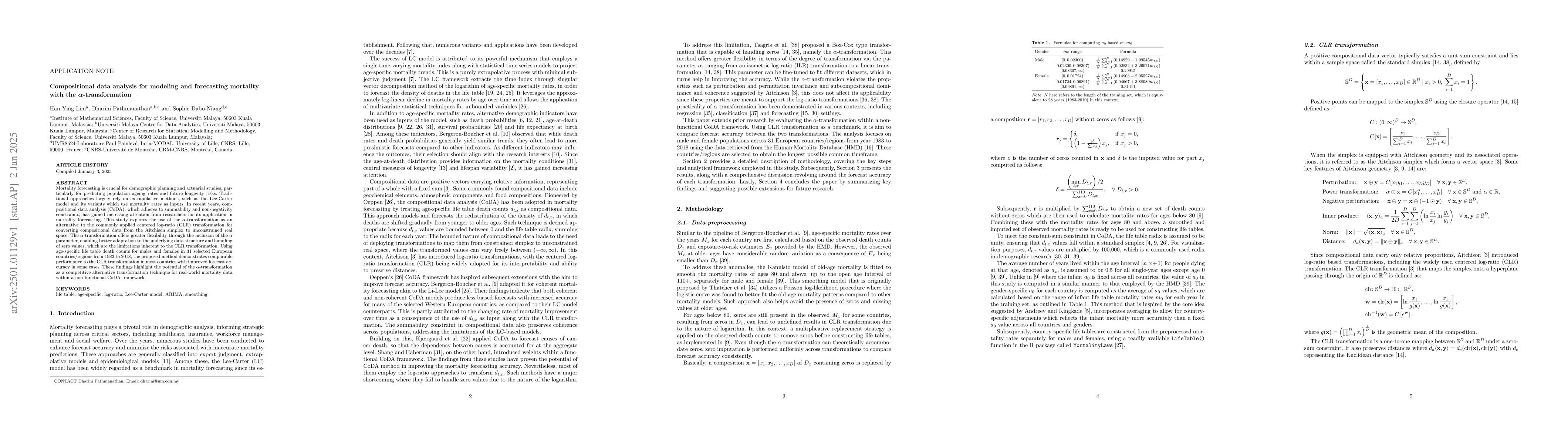 Thumbnail for Compositional data analysis for modeling and forecasting mortality with
  the α-transformation