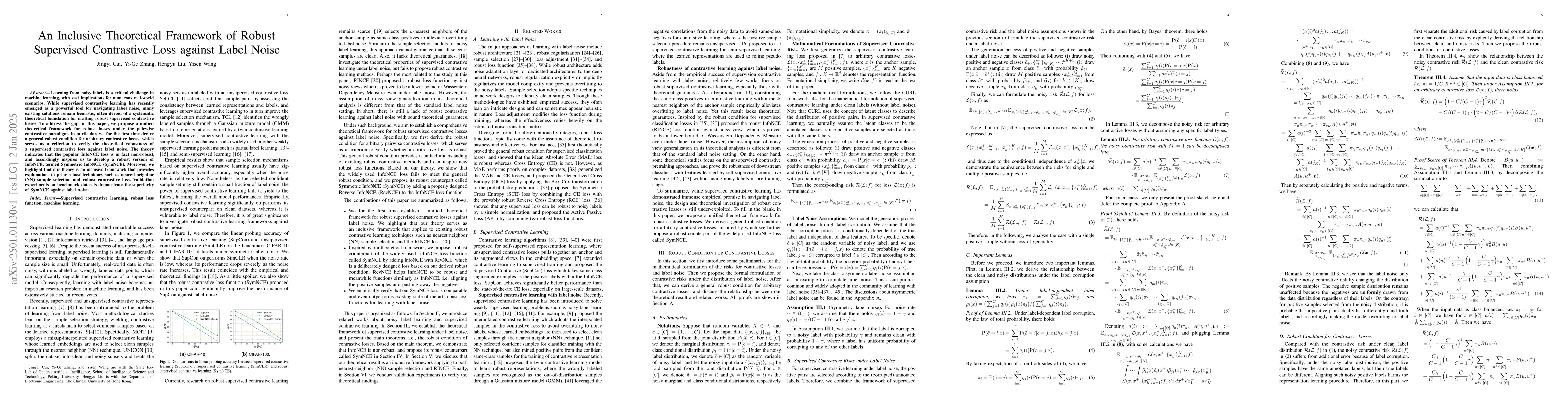 Thumbnail for An Inclusive Theoretical Framework of Robust Supervised Contrastive Loss
  against Label Noise