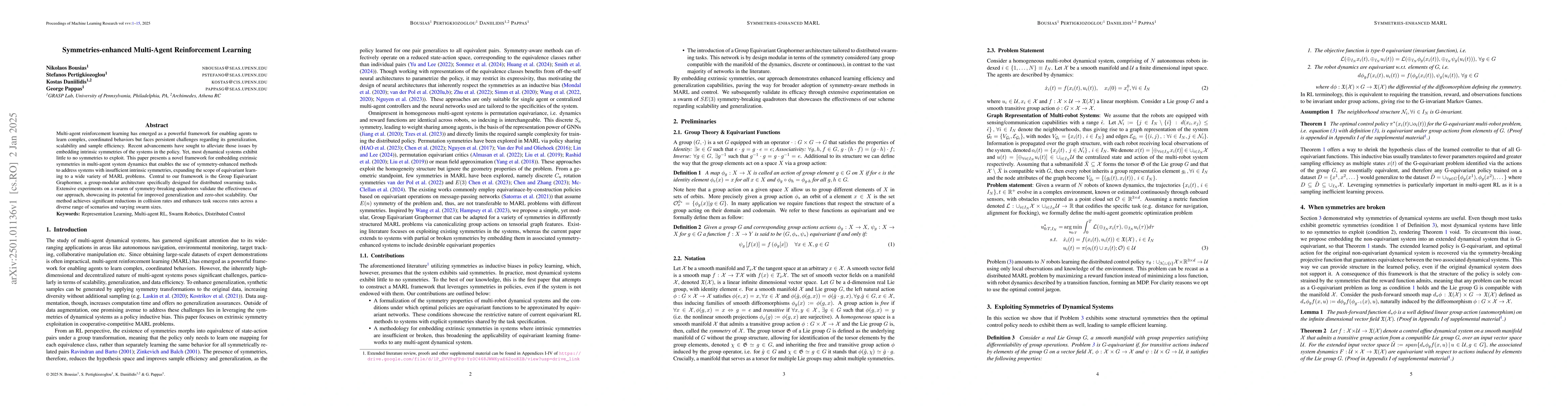 Thumbnail for Symmetries-enhanced Multi-Agent Reinforcement Learning