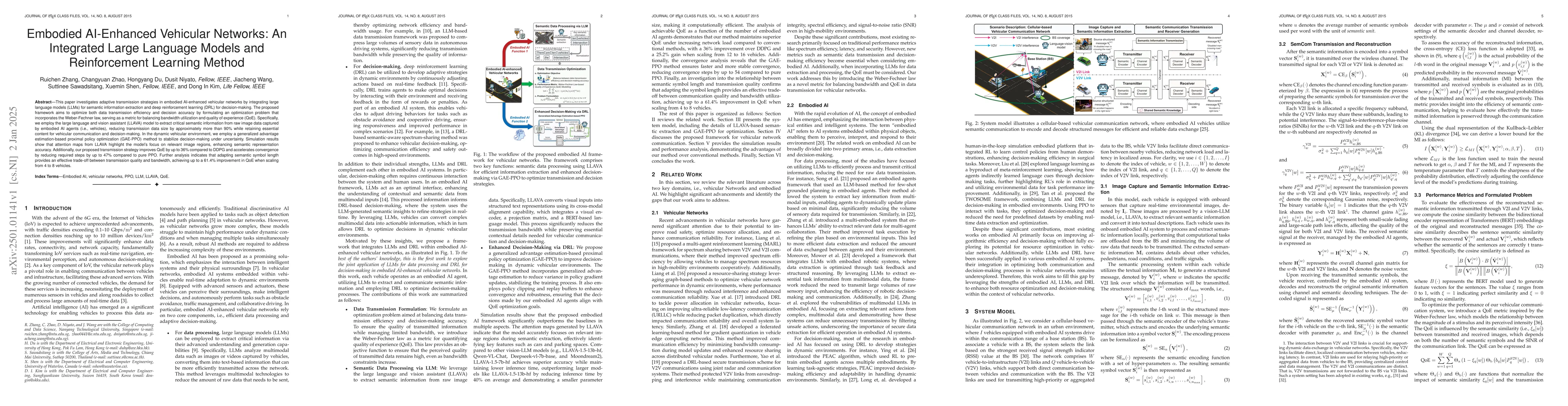 Thumbnail for Embodied AI-Enhanced Vehicular Networks: An Integrated Large Language
  Models and Reinforcement Learning Method