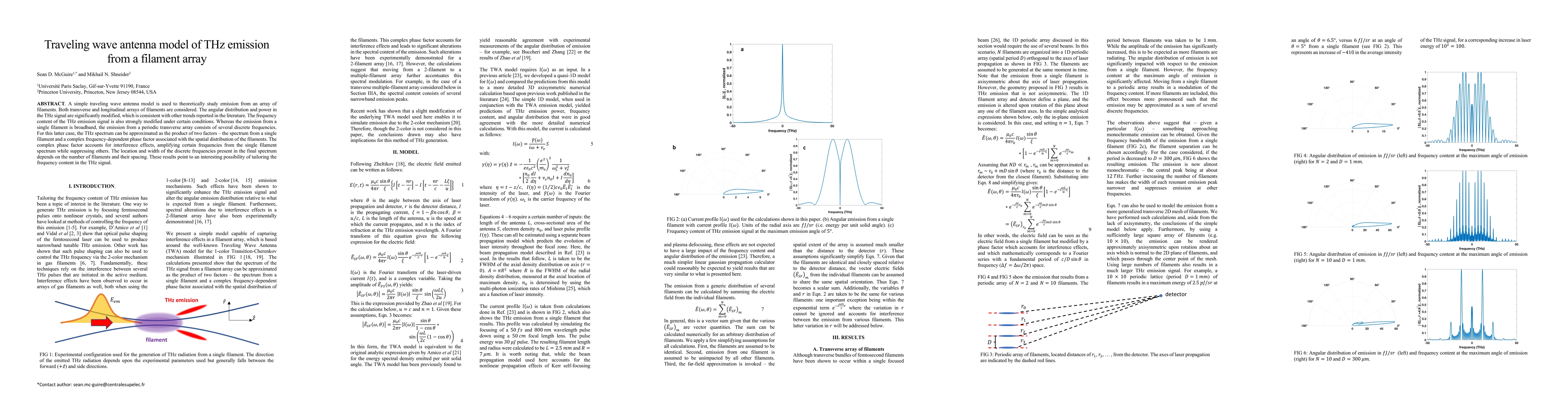 Thumbnail for Traveling wave antenna model of THz emission from a filament array