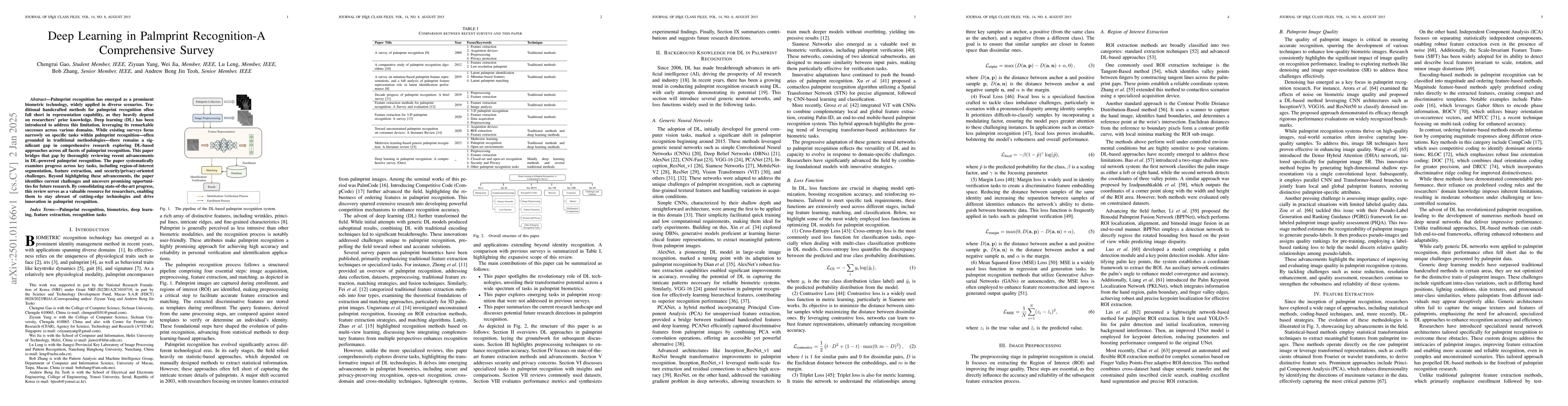Thumbnail for Deep Learning in Palmprint Recognition-A Comprehensive Survey