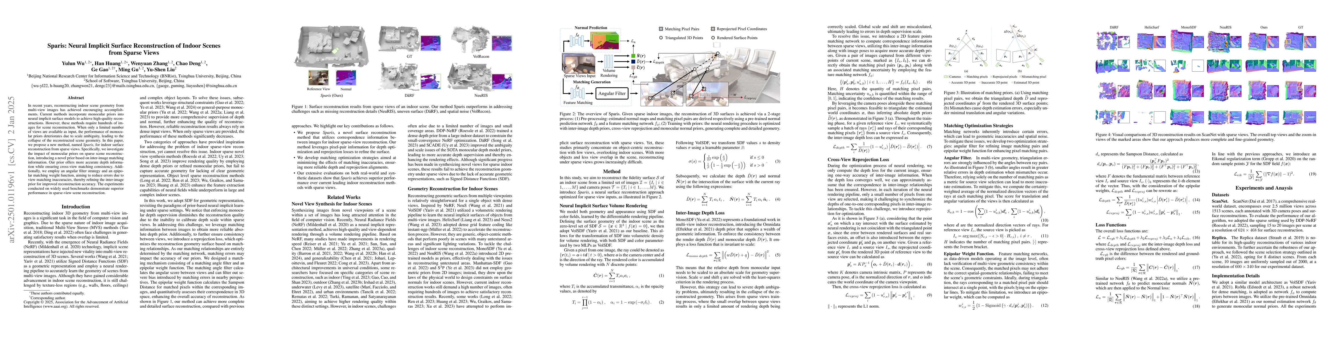Thumbnail for Sparis: Neural Implicit Surface Reconstruction of Indoor Scenes from
  Sparse Views
