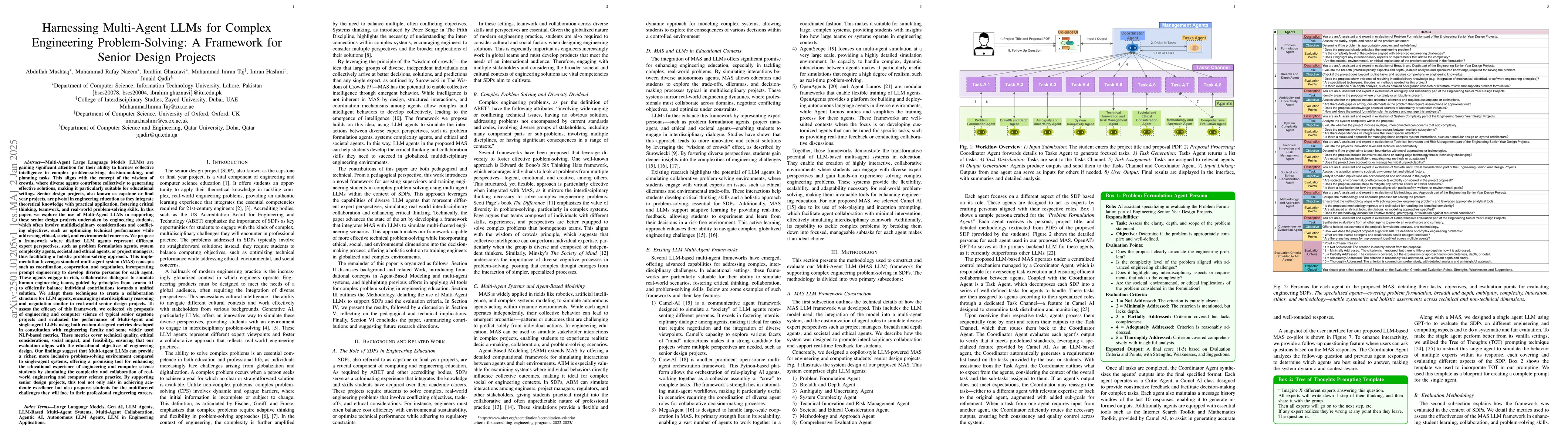 Thumbnail for Harnessing Multi-Agent LLMs for Complex Engineering Problem-Solving: A
  Framework for Senior Design Projects