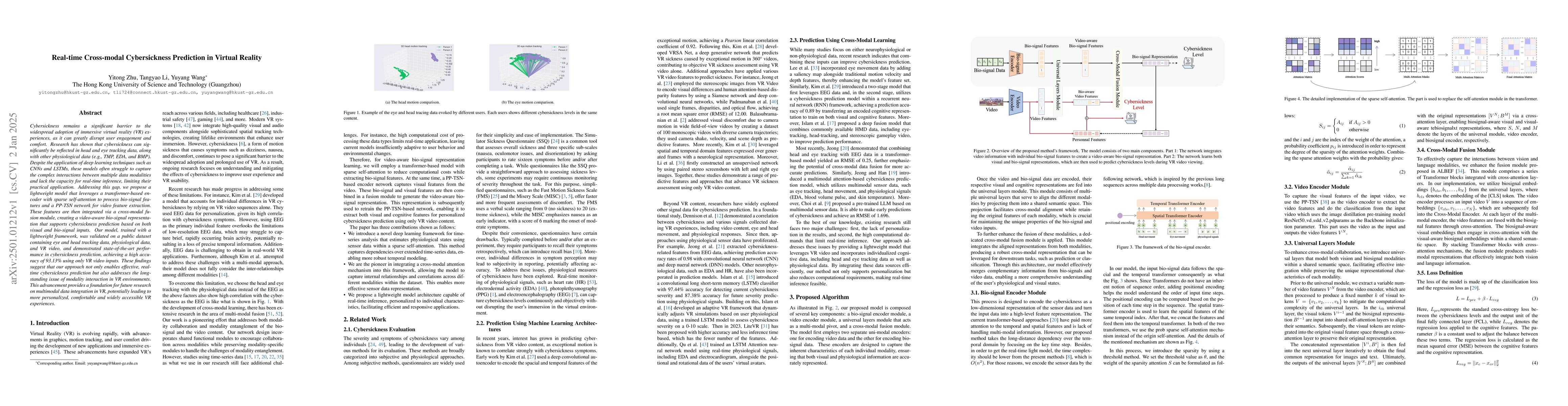 Thumbnail for Real-time Cross-modal Cybersickness Prediction in Virtual Reality
